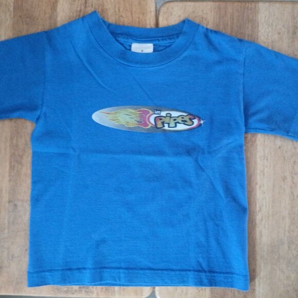 LEE PIPES blue print S/S tee sz 8 boys - Picture 1 of 1